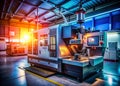 Precision Engineering in Action Automated CNC Machine with Tool Changer Demonstrates CuttingEdge Industrial Technology