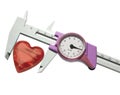 Precision gauge and heart, the measure of love