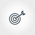 Precision icon. Monochome premium design from business icons collection. UX and UI simple pictogram precision icon