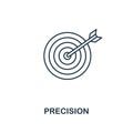 Precision icon. Outline style thin design from business icons collection. Pixel perfect simple pictogram precision icon