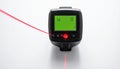 Precision Laser Level Tool on White Background Royalty Free Stock Photo