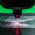 Precision Laser Technology in Action Royalty Free Stock Photo