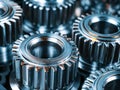 Precision-machined metal gears showcasing industrial engineering craftsmanship Royalty Free Stock Photo