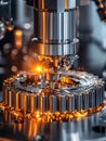 Precision machining scenarios Royalty Free Stock Photo