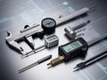 Precision measuring tools for accurate measurements Royalty Free Stock Photo