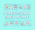 Precision medicine word concepts green banner