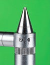 Precision Metal Micrometer Tip on Green Screen Royalty Free Stock Photo