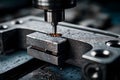 Precision Metal Milling Process with CNC Machine in Industrial Workshop Generative AI Royalty Free Stock Photo