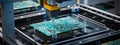 Precision in Motion: Automated PCB Assembly in High-Tech Manufacturing Royalty Free Stock Photo