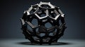 Precision-oriented Geometric 3d Printed Ball With Molecular Structures Royalty Free Stock Photo