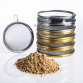 Precision Particle Size Analysis with Laboratory Test Sieves Royalty Free Stock Photo