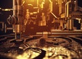 Precision Pattern and Die Casters, Nonferrous Metals Fictional Work Enviroment Scene.