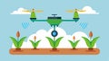 A precision planting drone equipped with sensors to analyze soil moisture levels and adjust planting patterns Royalty Free Stock Photo