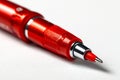 Precision in Red: The Art of Writing, Engineered to Perfection. Royalty Free Stock Photo