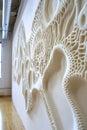 Precision robotics creating intricate interior wall designs through 3D printing