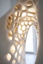 Precision robotics creating intricate interior wall designs through 3D printing
