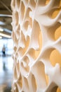 Precision robotics creating intricate interior wall designs through 3D printing