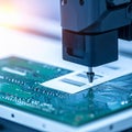 Precision Robotics in Electronics Manufacturing Royalty Free Stock Photo