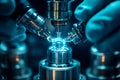 Precision Science and Technology: Closeup of Advanced Laboratory Equipment in Action Generative AI
