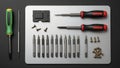 Precision Screwdriver Set with Assorted Bits and Screws for Electronics Repair Royalty Free Stock Photo