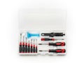 Precision screwdriver set in portable case Royalty Free Stock Photo