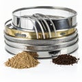 Precision Sifting Sieves for Particle Analysis Royalty Free Stock Photo