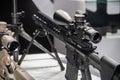 Precision sniper riffle gun, exposed at international fair for military equipment, in Belgrade, Serbia