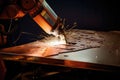 precision welding robot performing intricate weld on aircraft wing