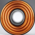 Precision Wound Copper Electrical Coil Top View Royalty Free Stock Photo