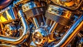 PrecisionEngineered Motorcycle Engine Components A Detailed Look at HighPerformance Parts Royalty Free Stock Photo
