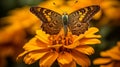 Precisionist Art: Large Butterfly On Zinnia Flower In Zeiss Batis 18mm F28 Style