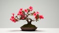 Precisionist Azalea Bonsai: Dark Pink And Gray, 8k Resolution