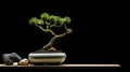 Precisionist Bonsai Plant: Handcrafted Beauty In Minimalist Style