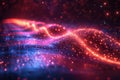 Precisionist Digital Lightscape - Abstract Background with Blurred & Moving Lights