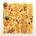 Precisionist Lines And Shapes A Stunning Aerial View Of Arranged Pastas
