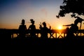 Precolumbian Mayan Dancers at Mexico Royalty Free Stock Photo