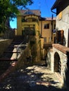 Predappio town in the province of ForlÃÂ¬ - Cesena, Emilia Romagna region, Italy. History, time and touristic attraction Royalty Free Stock Photo