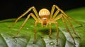 predator yellow sac spider