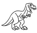 Predatory dinosaur tyrannosaur Jurassic period coloring pages Royalty Free Stock Photo