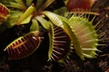 Predatory plant Dionea Venus flytrap close-up Royalty Free Stock Photo