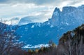 Predawn morning winter mountain landscape (Italy)