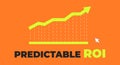 Predictable ROI with growth chart 2D illustration concept Royalty Free Stock Photo