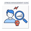 Predictable stressors color icon Royalty Free Stock Photo