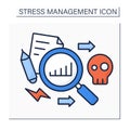 Predictable stressors color icon Royalty Free Stock Photo
