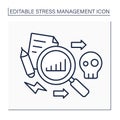 Predictable stressors line icon Royalty Free Stock Photo