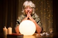 Predicting future from crystal ball Royalty Free Stock Photo