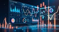 Predictive analytics dashboard with data visualization for business intelligence tools Royalty Free Stock Photo