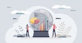 Predictive analytics and future business data modeling tiny person concept