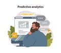 Predictive analytics. Process of using data to forecast future outcome. Royalty Free Stock Photo