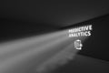 PREDICTIVE ANALYTICS rays volume light concept 3d Royalty Free Stock Photo